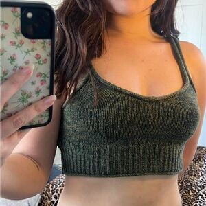 Urban Outfitters Olive Knit Top
